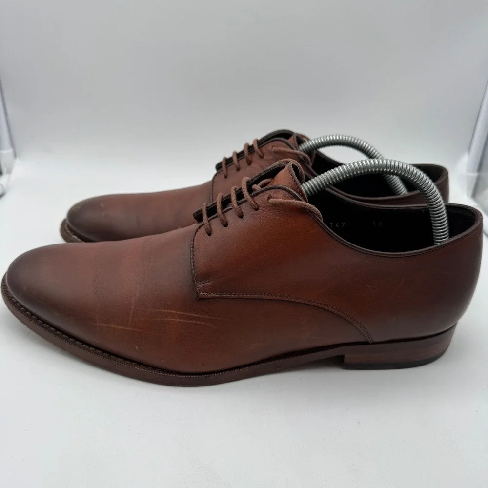 To Boot New‎ York Adam Derrick Mens Brown Leather Oxford Dress Shoes Size 10